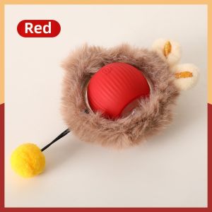[QPet]🚀Smart Cat Teaser Ball Cat Toy Boredom Relief Kitten Cat Rolling Automatic Electric Gadget Rechargeable