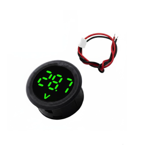 5-100V LED Digital Display Circular Two-wire Voltmeter Digital Voltmeter Head Display Reverse Connection Protective Tool