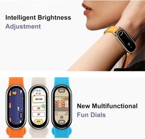 Xiaomi Mi Band 8 Smart Bracelet 1.62“ AMOLED Screen Blood Oxygen Bluetooth Sport Watch Fitness Traker Watch(Global Version Black) (M2239B1)
