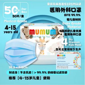Dr. Chu初医生 3D 3ply Medical /MUMUM 4ply Kids Mask 0-3/4-12 years old婴儿幼儿男童女孩医用级口罩