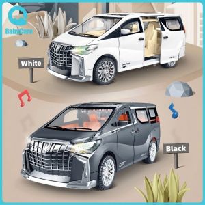 Alphard Model Decoration Car Toy Vehicles Car Model MPV Alloy High Simulation Similarity Sound and Light Toy Gift