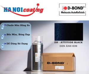 Sơn Xịt Xóa Vết Xước Ô TÔ TOYOTA VIOS Màu ĐEN ÁNH KIM Code 218 - ATTITUDE BLACK Chính Hãng D-BOND Chất Lượng Cao