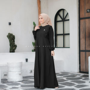 Gamis Wanita Remaja Terbaru Emily Dress Polo Linen Wudhu Friendly Gamis Lebaran By Kalishaofficial