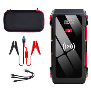 12V Car Jump Starter with Air Pump 198000mAh Multi-function Car Jumper Power Bank with Wireless Charging Emergency Vehicle Booster Car Battery Jumper for Auto Motorcycles Car Battery Jump Starter with 120PSI Car Air Compressor