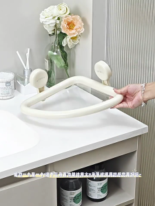 Multipurpose Suction Bath Organizers Triangle Shower Shelf Waterproof ABS Without Drilling Required Home Use