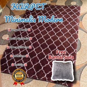 Karpet Tebal Uk 100 cm x 150 cm Free Bantal sofa dengan Desain Minimalis: Pilihan Tepat untuk Setiap Ruang Lantai Dekorasi