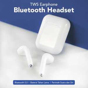 PROMO Earphone Bluetooth Android Full Bass Jernih 5.3 with Charging Case - i12