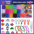 [Ready Stock!]Set 1500pcs Rainbow Loom Bands / Gelang Karet Warna Warni Tali Karet Loom Band Mainan Kerajinan Anak. 