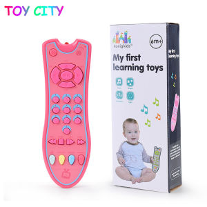 Baby TV Remote Control with Light Sound Kids Mobile Phone Baby Toy Musical Early Educational Toys Simulation Remote Control Children Learning Toy Machine Gifts for Newborn