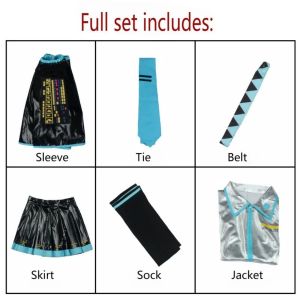 Hatsune Miku Cosplay Costume Anime Halloween Costume Accessories Midi Dress Beginner Future Miku Cosplay for Women