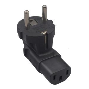 Black Power Adapter EU4.8 Europe 2 Prong to IEC C13 Power Plug Adapter Reversible for PC Laptop Monitor Scanner Printer