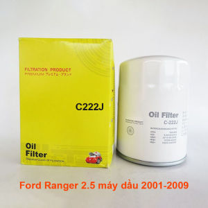 Lọc nhớt Ford Ranger 2.5L máy dầu 2001 2002 2003 2004 2005 2006 2007 2008 2009 mã C222J của JS Asakashi Nhật Bản