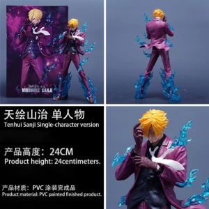 (Malay spot) One Piece triple-blade Dream Roronoa Zoro Combat Form Double Headed Figure Anime Model Doll Ornaments Toy Car Figure Childrens Plastic Gift Statue