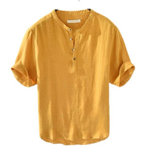 Summer Casual Pure Color Short Sleeved Polo Shirt Mens Japanese Fresh Breathable Krane Shirt
