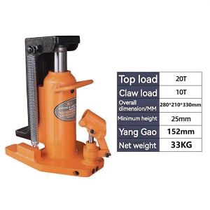 🔶Hydraulic Scissors Lift Low Profile Heavy Duty 20T Hand Crank Beam Jack Tool for Industrial Use