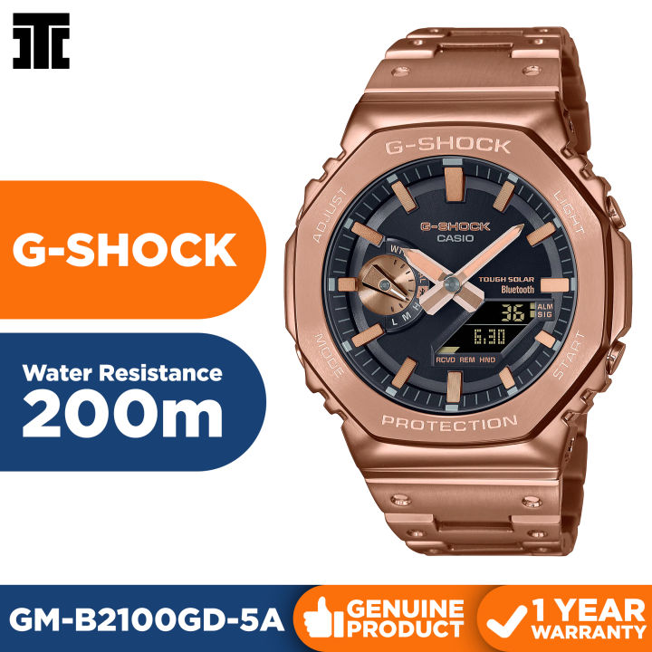 Casio G-Shock Full Casioak Casio Oak Metal Rose Gold Bluetooth