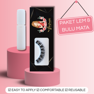 Bulu Mata 3d Natural Pendek Dengan Lem 1 Set Ukuran 9mm | Look Extensions | 803D XS