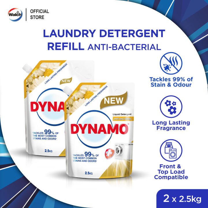 [TWIN PACK] DYNAMO Laundry Detergent Antibacterial 2.5kg Refill Lazada