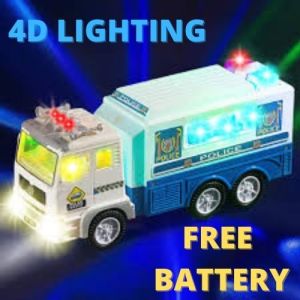 Mainan Kereta Polis Dengan Lagu Police Truck Toy With Music & light