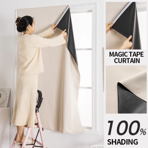 Elegant Blackout Curtains with Silver Coating Insulation & UV Protection Punch-Free 100% Quality - Home Décor Window Treatment