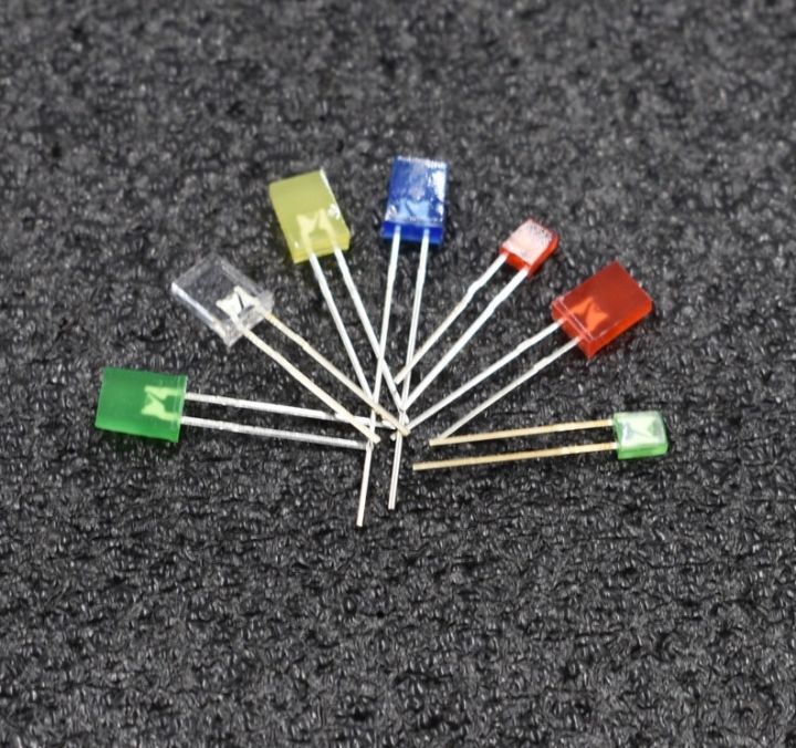 Circuitrocks LED Rectangle 2x5x7mm Diffused Rectangle Rectangular Red