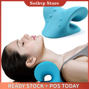 Neck and Shoulder Relaxer Cervical Traction Device for TMJ Pain Relief and Cervical Spine Alignment Chiropractic Pillow