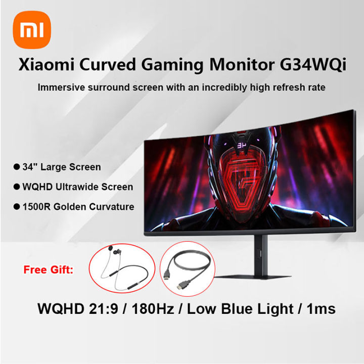 Global Version Xiaomi Redmi G34 WQi 34 Inch Curved Gaming Monitor 1ms ...