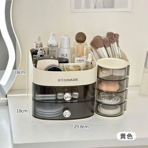 05.Hộp Đựng Mỹ Phẩm Đa Năng Kệ Để Đồ Trang Điểm Nhiều Ngăn Nhiều Tầng Chống Nước Chống bụi (CHẤT LIỆU HIP + PS)