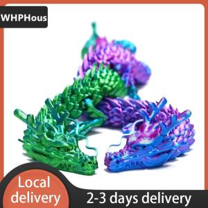 [COD] WHPHous Ship within 24 hours 3D Printed Chinese Dragon Full Body Joints Movable Home Furnishing Decoration Ornament Worth Collecting Creative Toys