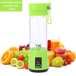 CoAce Portable Blender Bottle Electric 6 Blades Multifunction Juice Blender Fresh Juice Smoothie Blender Ice Crush Cup Food Processor Rechargeable Mini Blender USB  Wireless Juice Blender double cup 520 ml