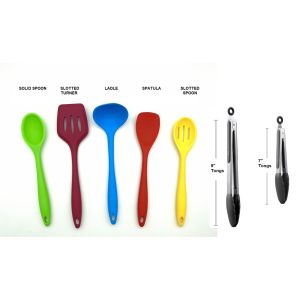 5 pieces (pcs) kitchen utensils set Non-Stick cooking utensils Easy To Clean kitchen utensils Heat Resistant Silicone cooking