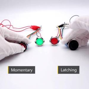 WH 16mm 19mm 22mm anodized black metal button switch round ring LED light self-locking segmented waterproof automotive power button PC power switch 5V 12V 24V 220V