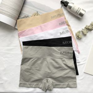 โอเคบรามันฟิคเกอร์ผู้หญิงกลางเอวกางเกงในไร้รอยต่อกางเกงบ็อกเซอร์ยืดได้นุ่มสบายชุดชั้นในผ้าฝ้าย