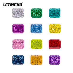 Letmecc High Carbon Diamond Lab Zircon Cubic Zirconia หลายสีบดน้ำแข็งตัด Radiant แปดเหลี่ยม5A ซึ่งปลอดภัยและคุณภาพ