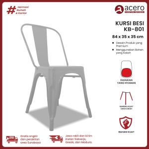 Acero Furniture - Kursi Besi Cafe Sandaran KB801 Kursi Kafe Kursi Outdoor Indoor