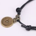 XZCXC Men Ankle Chain Bracelet Sandal Personality South Black Rope Foot Jewelry Foot Chain 12 Constellations Anklet. 