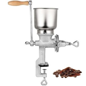 ANHEY Cast Iron Grinder Large Hopper Hand-cranked Corn Wheat Grinder Grinding Miller Heavy Duty Manual Coffee Grinder For Wheat