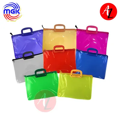 MGK ZE-FC Plastic Envelope with Handle for Students Home Office Organizer