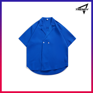 Áo Sơ Mi Ngắn Tay Màu Trơn Áo Sơ miMùa Hè Thời Trang  Áo Sơ Mi Oversize cho Nam