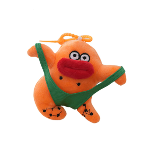 Unique Plush Keychain Funny Plush Key Rings Sausage Mouth Doll Shape Key Hanging Ornament for Backpack or Car Decoration