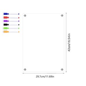 Clear Acrylic Magnetic Calendar Board Planner Daily Weekly Monthly Schedule Fridge Magnet Dry Erase Board for Home School Office