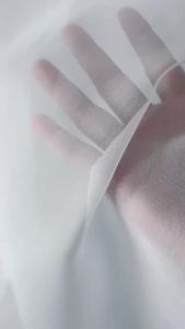 ADEL CURTAIN 124” Kain Sheer Kosong Putih / Plain Sheer White Potong Meter