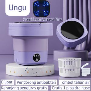 Mesin Cuci Mini Portable 8L Mesin Cuci Lipat Otomatis Mesin Pengering Pakaian Sterilisasi Cahaya Biru