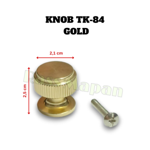 Tarikan knob Laci Lemari Huben TK - 84  Alumunium Hitam Gold