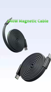 AIDOGA DC-5551 PD240W Data Cable Strong Magnetic Organizer 1M Type-C to Type-C Fast Charging Ultra-Thin Data Transfer
