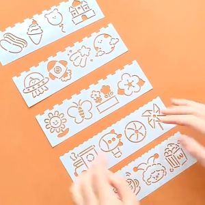 Hand Draw Ruler Cartoon Hand Painted Ruler Cute Stationery Student Drawing