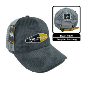 Topi Jaring Corduroy LOS ANGELES Gaya Outdoor