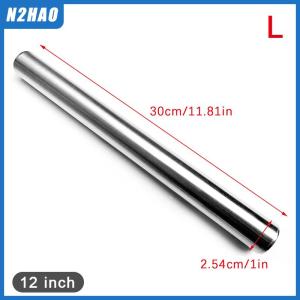 N2HAO Stainless Steel Rolling Pin Kitchen Utensils Dough Roller Bake Pizza Noodles Cookie Dumplings Making Non-stick Baking Tool