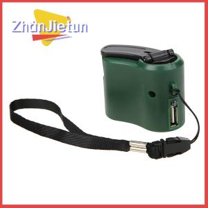 zhanjietun ที่ชาร์จฉุกเฉินแบบมือหมุนสำหรับใช้กลางแจ้งใช้ในกรณีฉุกเฉินที่ชาร์จไฟฉุกเฉิน5.5V ที่ชาร์จสำหรับเดินทางกลางแจ้งอุปกรณ์เอาตัวรอด