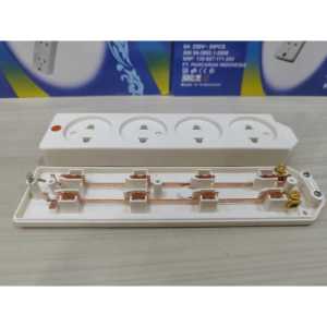 STOP KONTAK KUNINGAN TERMINAL LISTRIK DATAR ANTI BAKAR 2 LUBANG SAMPAI 5 LUBANG